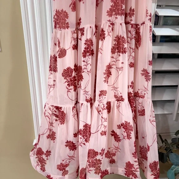 Chelsea28 Floral Print Ruffle Midi Dress sz XS - Picture 5 of 8